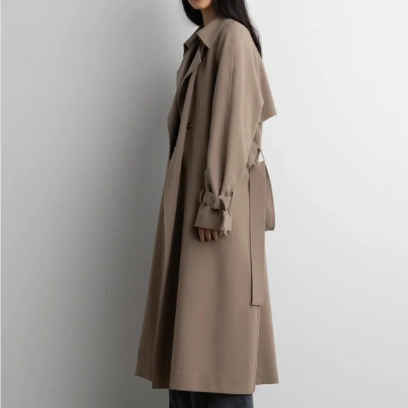 Oak + Fort Oversized Tench Coat - Picture 4 of 5